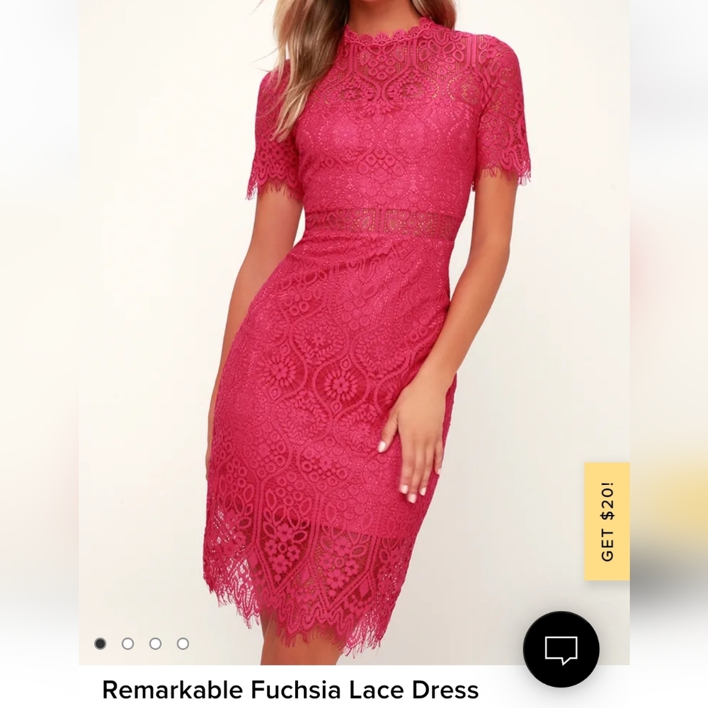 Gorgeous fuchsia lace dress 💗